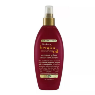 OGX Frizz-Free + Keratin Smoothing Oil Miracle Gloss Spray 200ml
