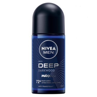 Nivea Men Deep Dark Wood Max Tech Black Carbon Roll On 50ml