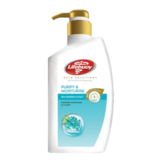 Lifebuoy Skin Solutions Antibacterial Body Wash – Purify & Moisturise Sea Mineral & Salt 900ml